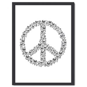 Affisch Peace vit