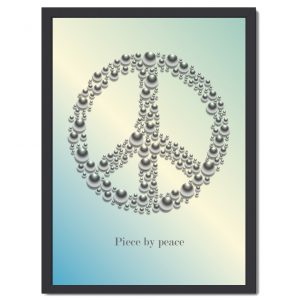 Affisch Piece by peace turkos